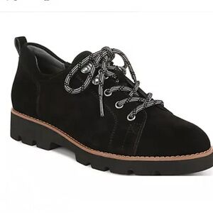 Vionic Black Suede Lace Up Shoes